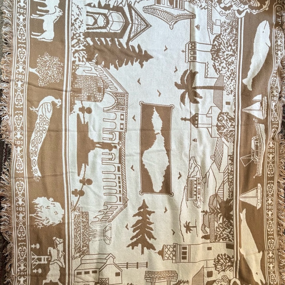 Palos Verdes Peninsula Afghan Blanket Nantucket Crossing Wayfarers Chapel RPV